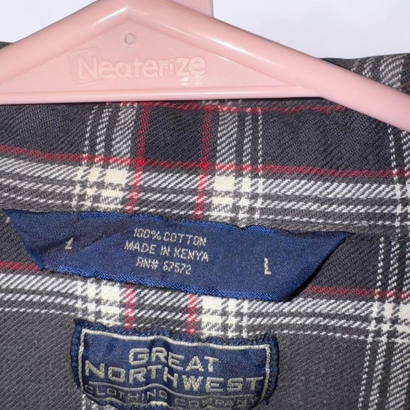 Great Northwest Clothing Company Dark Plaid Button-Down Shirt - Picture 2 of 4